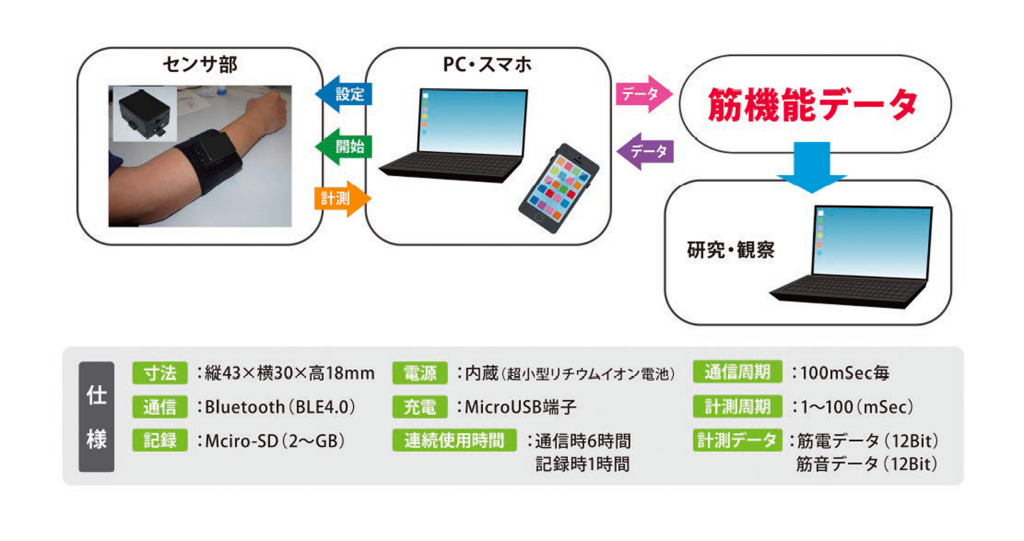 筋機能数値化センサ（世界初！筋機能数値化センサ）